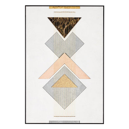 Gray Mod Geometric Black Shadowbox Frame Textual Art Wall Art HomeRoots