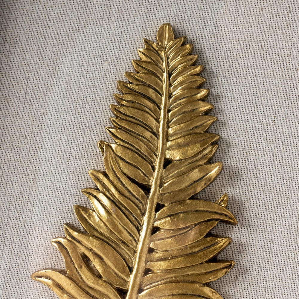 Golden Leaves I Brown Shadowbox Textual Art Wall Art