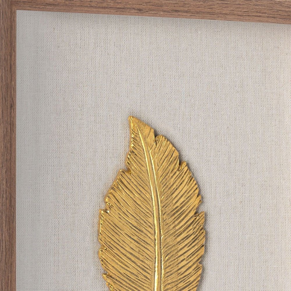 Golden Leaves II Brown Shadowbox Textual Art Wall Art — view 11