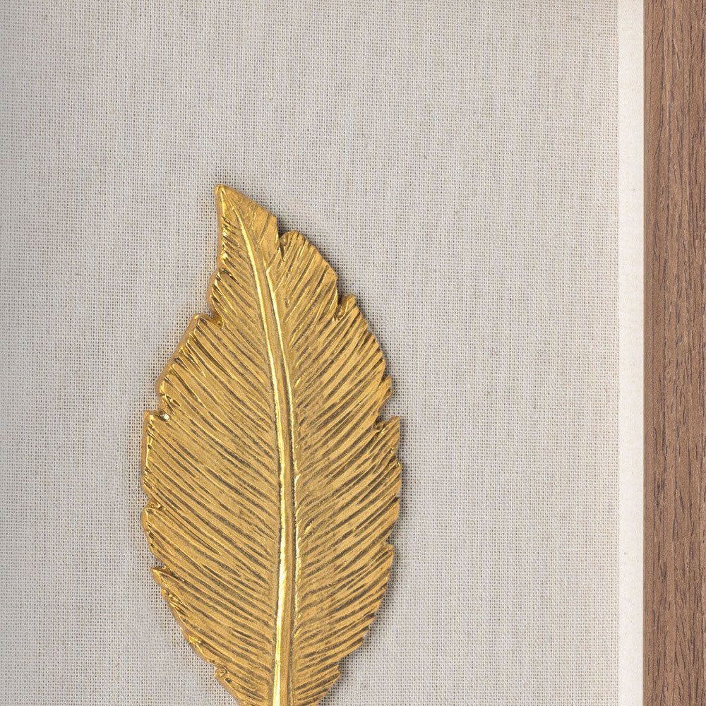 Golden Leaves II Brown Shadowbox Textual Art Wall Art — view 5