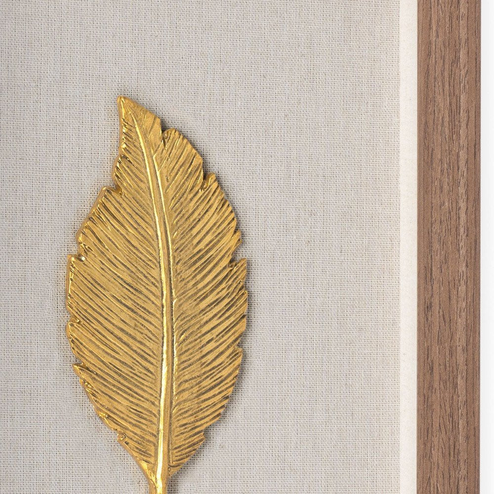 Golden Leaves II Brown Shadowbox Textual Art Wall Art — view 7