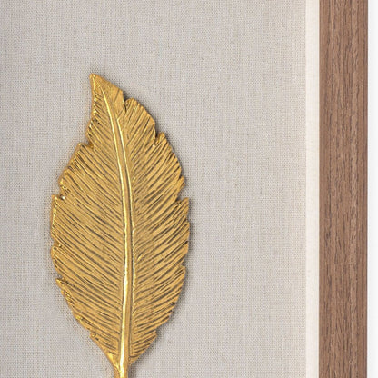 Golden Leaves II Brown Shadowbox Textual Art Wall Art HomeRoots