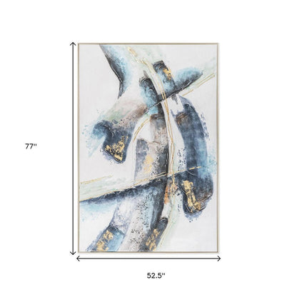 Traverse Hand Painted Silver Floater Frame Wall Art HomeRoots