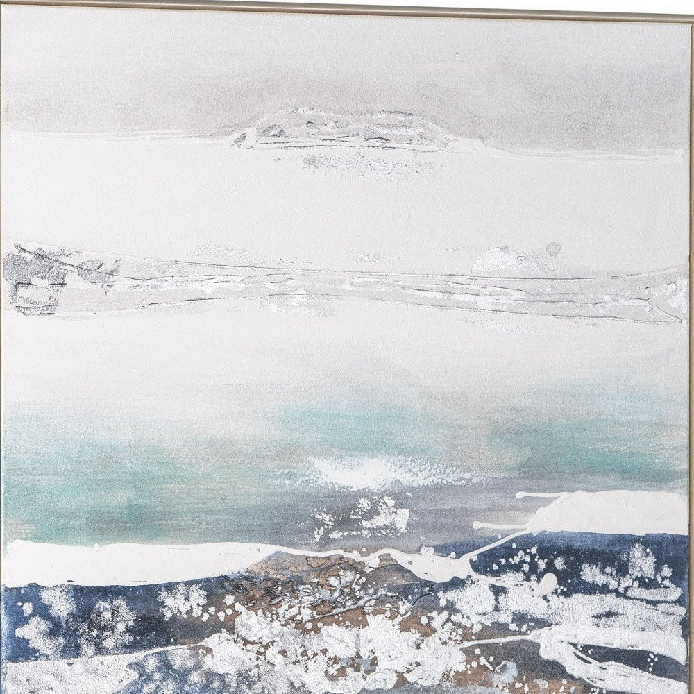 High Seas Hand Painted Silver Floater Frame Wall Art — view 5