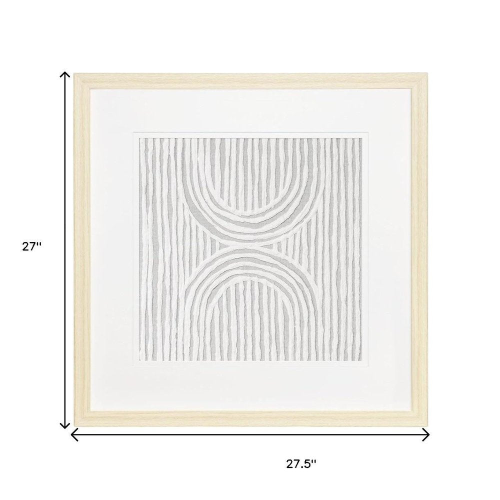 Zinnia I Natural Shadowbox Minimalistic Wall Art — view 8