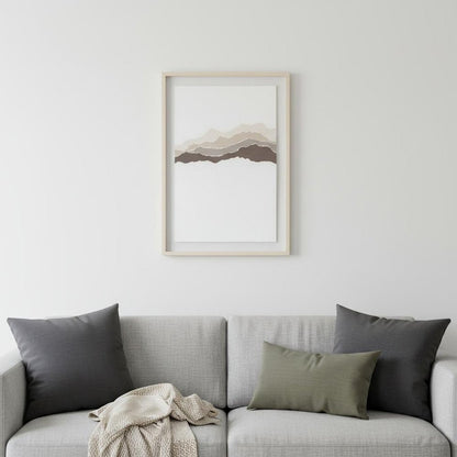 Torn Terrain I Gray Shadowbox Minimalistic Wall Art HomeRoots
