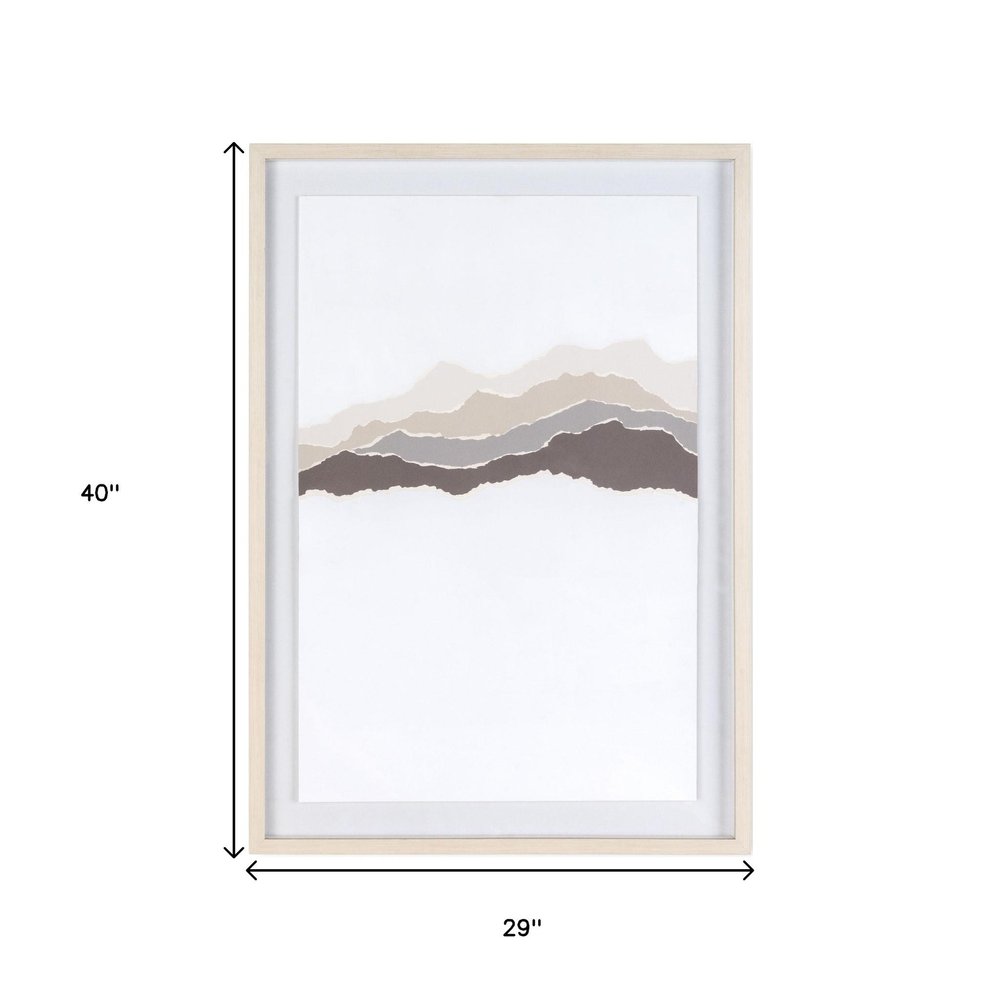 Torn Terrain I Gray Shadowbox Minimalistic Wall Art HomeRoots