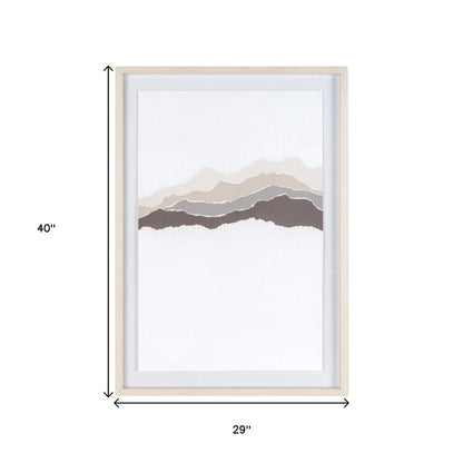 Torn Terrain I Gray Shadowbox Minimalistic Wall Art HomeRoots