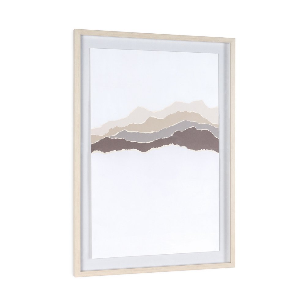 Torn Terrain I Gray Shadowbox Minimalistic Wall Art — view 1