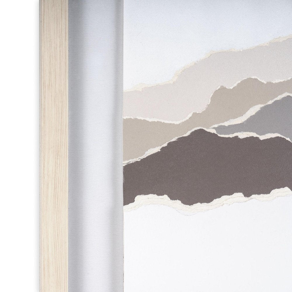 Torn Terrain I Gray Shadowbox Minimalistic Wall Art — view 4