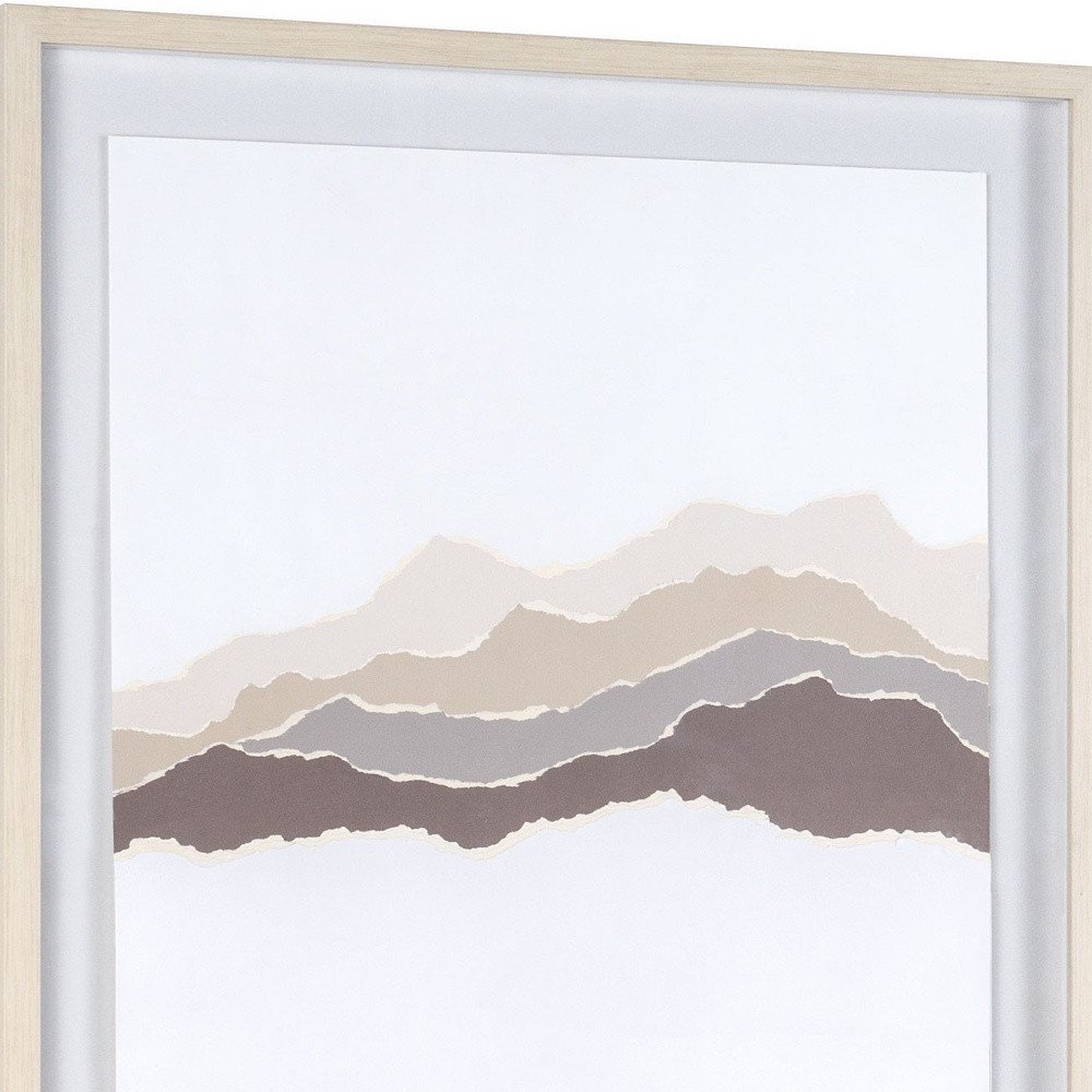 Torn Terrain I Gray Shadowbox Minimalistic Wall Art — view 7