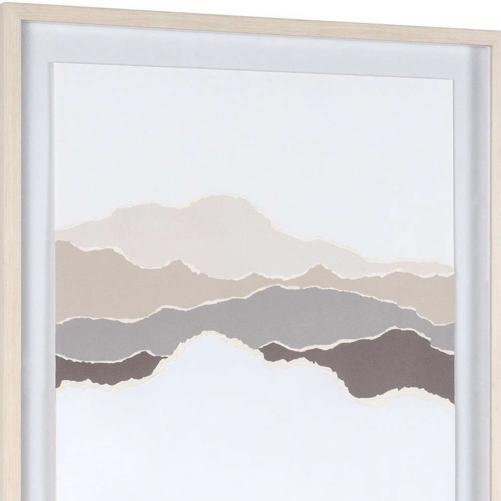 Torn Terrain II Light Brown Shadowbox Minimalistic Wall Art HomeRoots