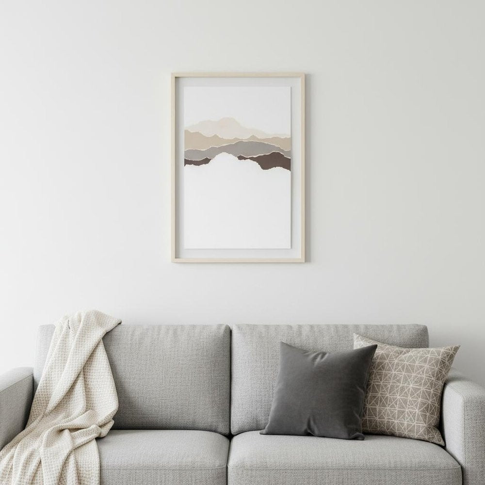 Torn Terrain II Light Brown Shadowbox Minimalistic Wall Art — view 9