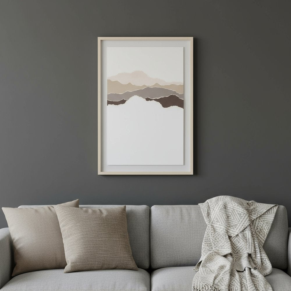 Torn Terrain II Light Brown Shadowbox Minimalistic Wall Art — view 10