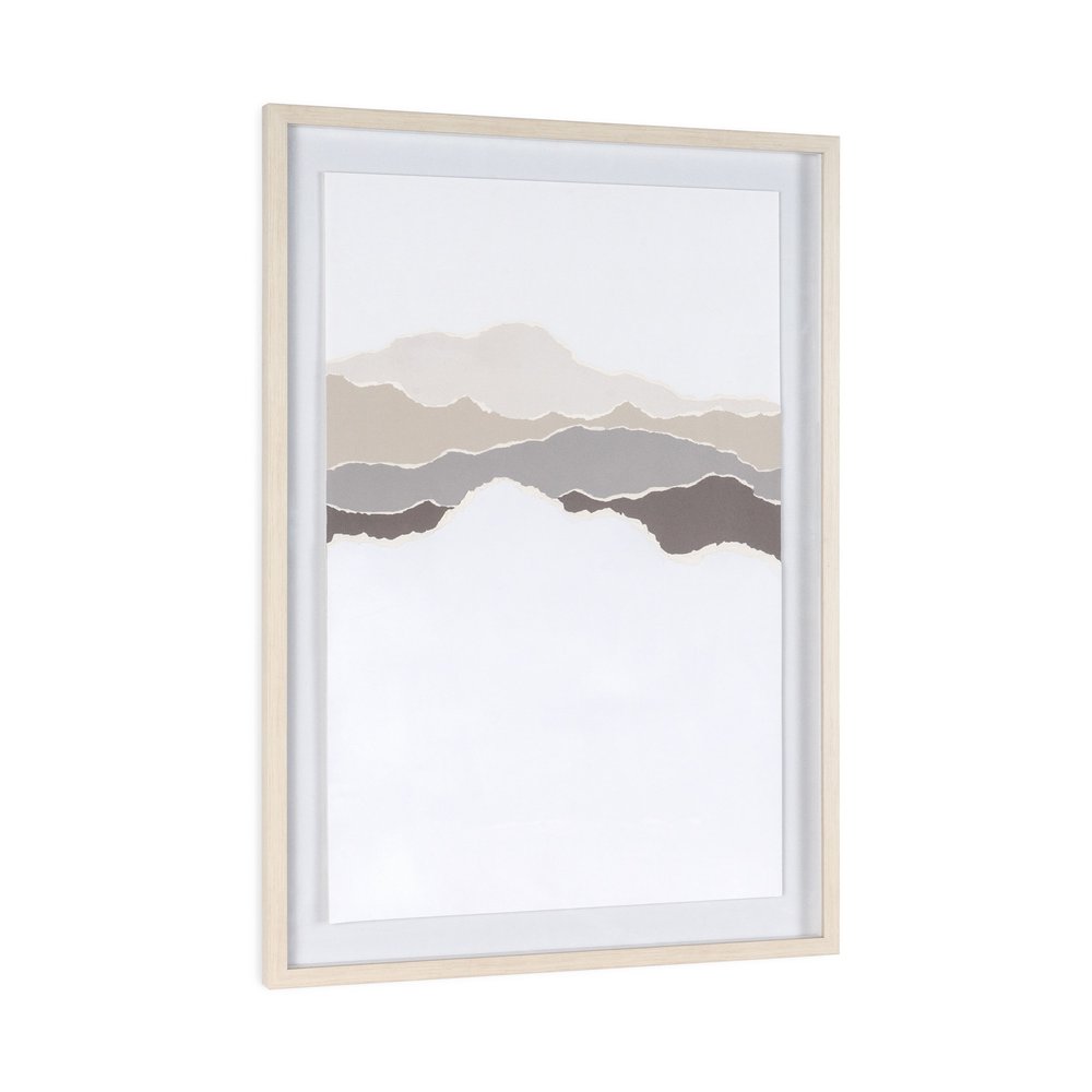 Torn Terrain II Light Brown Shadowbox Minimalistic Wall Art — view 1
