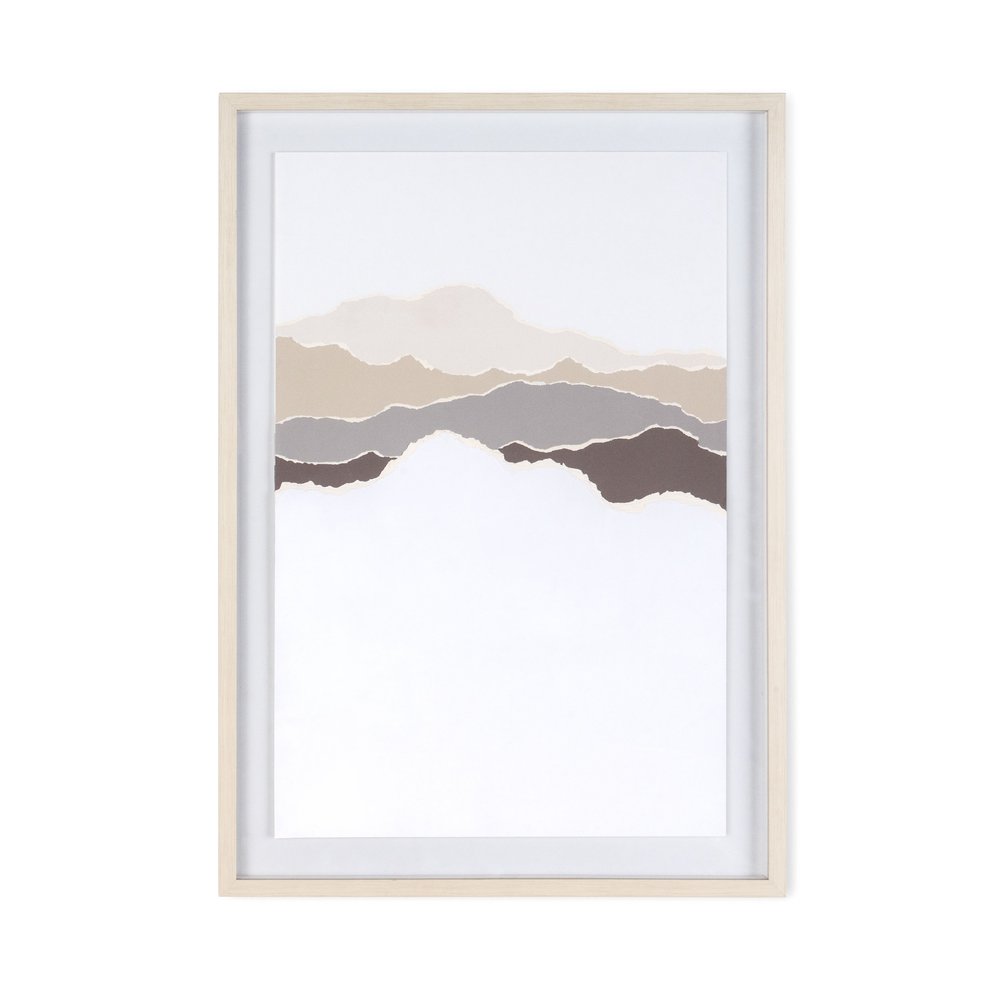 Torn Terrain II Light Brown Shadowbox Minimalistic Wall Art — view 2