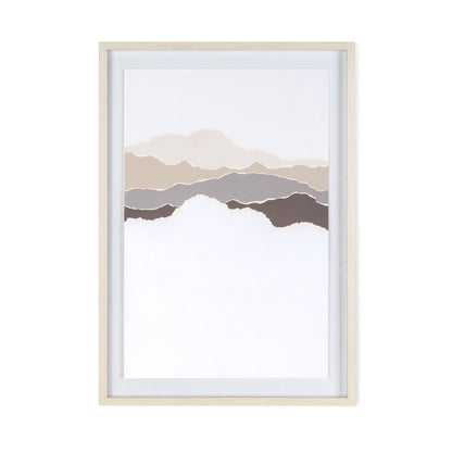 Torn Terrain II Light Brown Shadowbox Minimalistic Wall Art HomeRoots