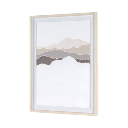 Torn Terrain II Light Brown Shadowbox Minimalistic Wall Art HomeRoots