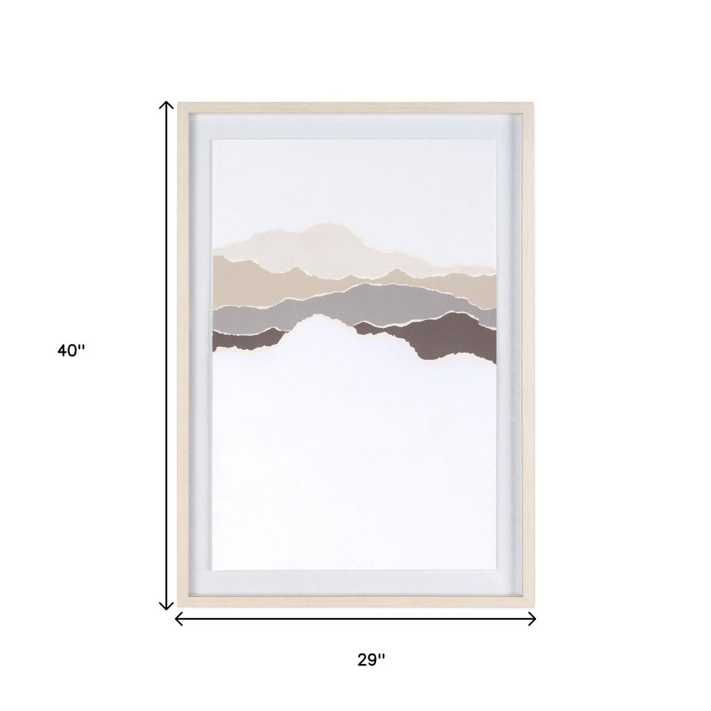 Torn Terrain II Light Brown Shadowbox Minimalistic Wall Art — view 8