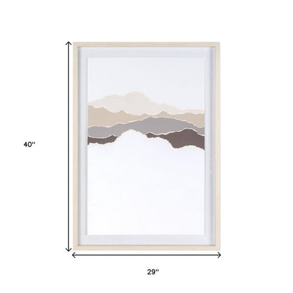 Torn Terrain II Light Brown Shadowbox Minimalistic Wall Art HomeRoots