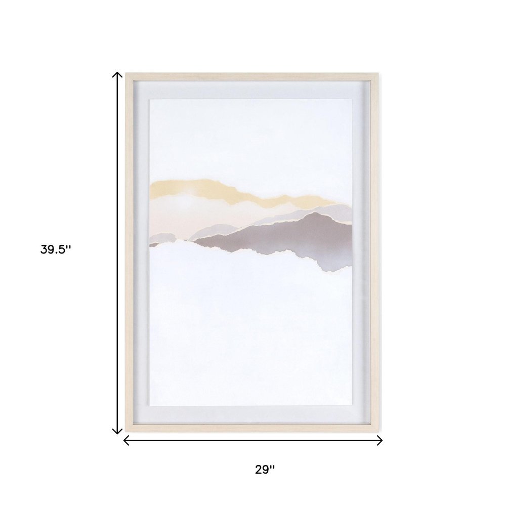 Veiled Vista I Light Brown Shadowbox Minimalistic Wall Art HomeRoots