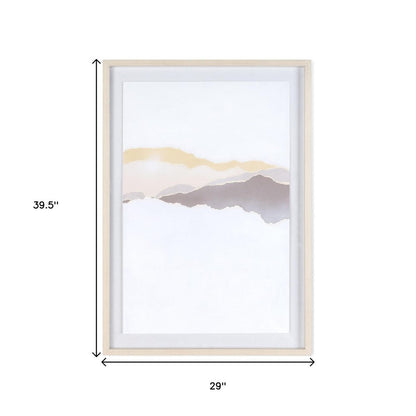 Veiled Vista I Light Brown Shadowbox Minimalistic Wall Art HomeRoots