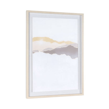 Veiled Vista I Light Brown Shadowbox Minimalistic Wall Art HomeRoots