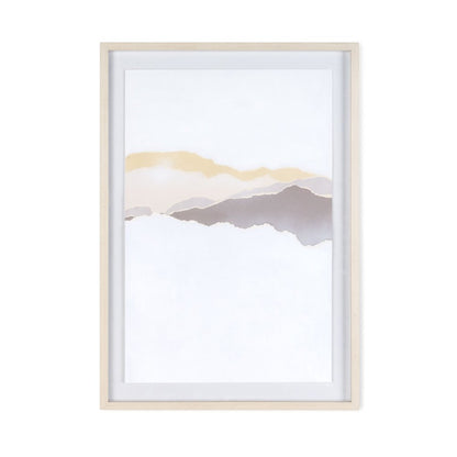 Veiled Vista I Light Brown Shadowbox Minimalistic Wall Art HomeRoots