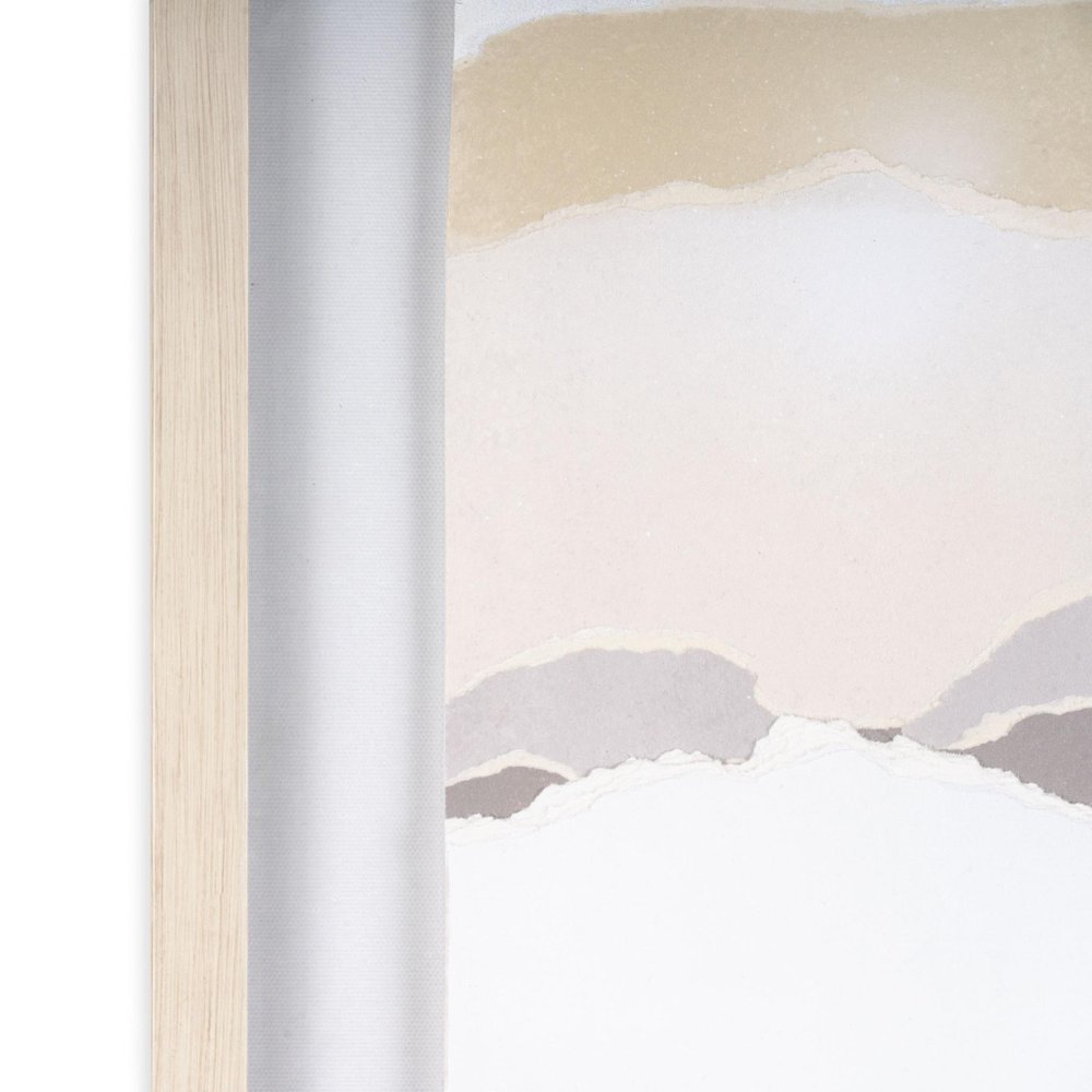 Veiled Vista I Light Brown Shadowbox Minimalistic Wall Art HomeRoots