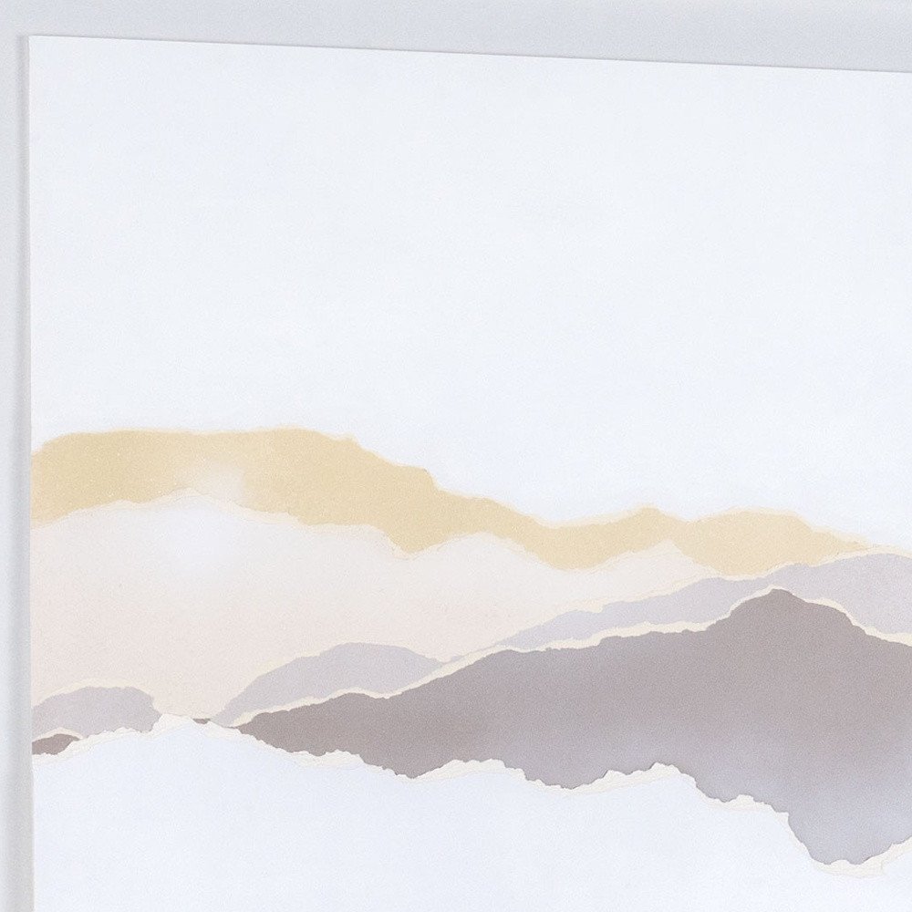 Veiled Vista I Light Brown Shadowbox Minimalistic Wall Art HomeRoots