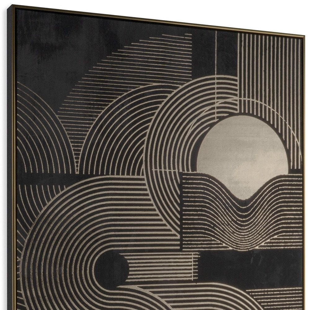 Nocturnal Brilliance Gold Floater Frame Wall Art HomeRoots