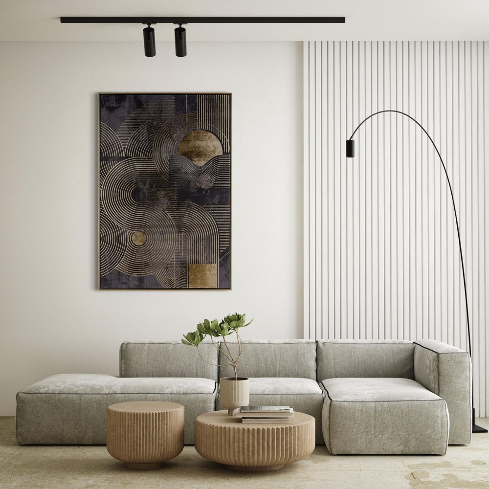 Nocturnal Brilliance Gold Floater Frame Wall Art HomeRoots