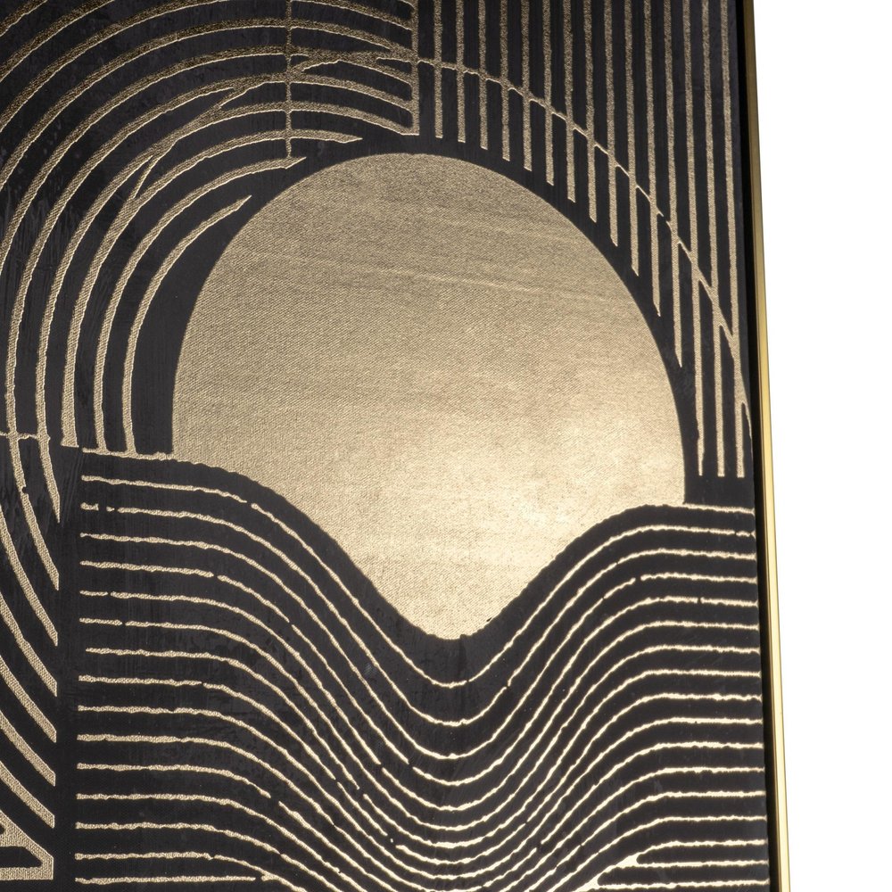 Nocturnal Brilliance Gold Floater Frame Wall Art HomeRoots