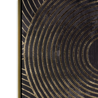 Nocturnal Brilliance Gold Floater Frame Wall Art HomeRoots