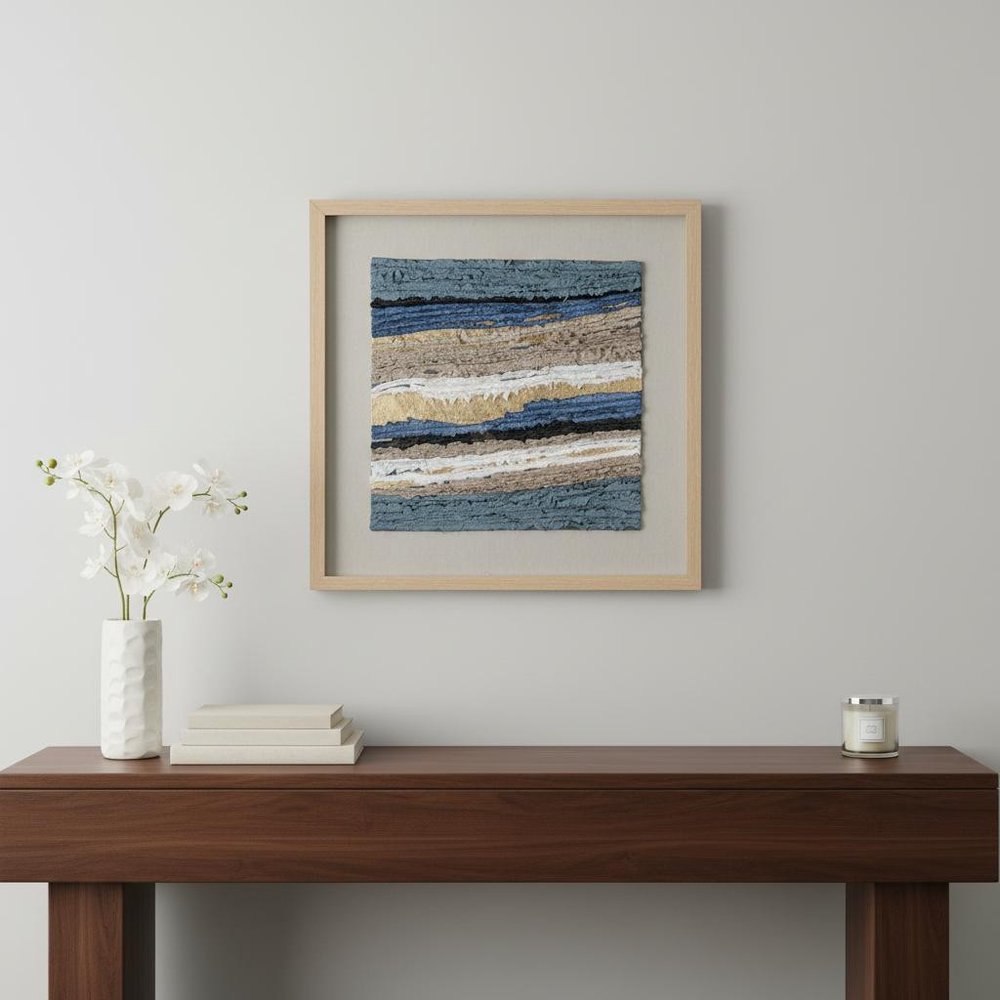 Stratified Echoes Brown Shadowbox Textual Art Wall Art HomeRoots