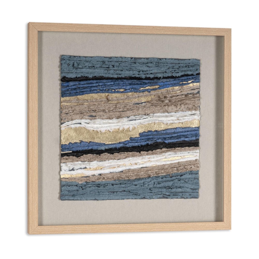 Stratified Echoes Brown Shadowbox Textual Art Wall Art — view 1