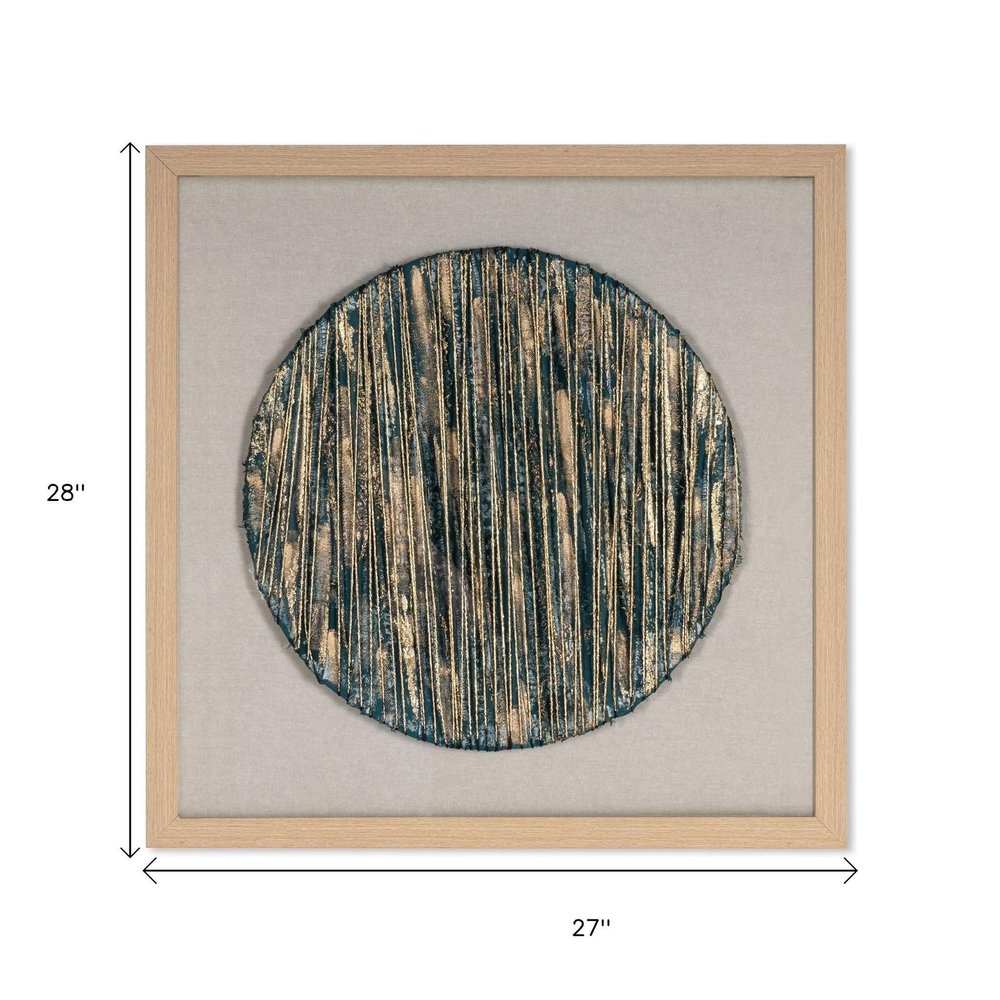 Azure Harmony Brown Shadowbox Minimalistic Wall Art — view 9