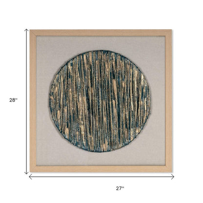 Azure Harmony Brown Shadowbox Minimalistic Wall Art HomeRoots