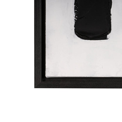 Monochrome Rhythms Hand Painted Black Floater Frame Wall Art HomeRoots