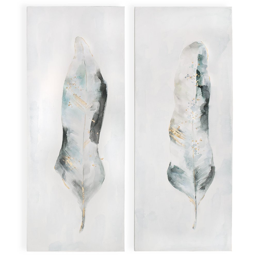 Plume S2 Hand Painted Unframed Wall Art — view 2
