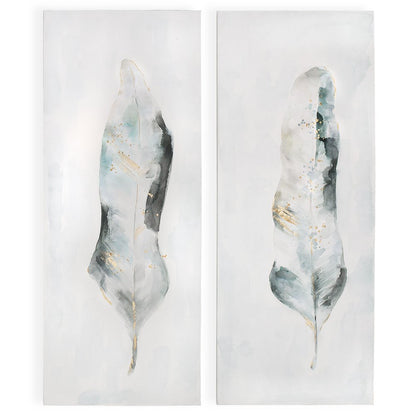 Plume S2 Hand Painted Unframed Wall Art HomeRoots