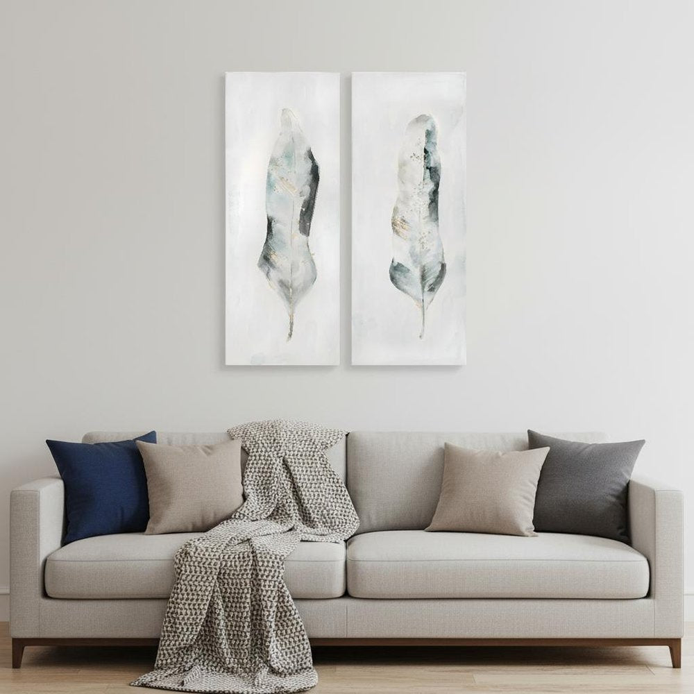 Plume S2 Hand Painted Unframed Wall Art HomeRoots