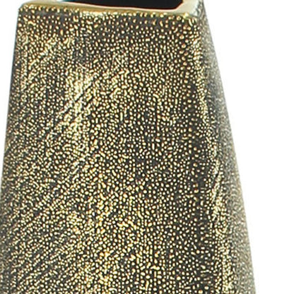 40" Gold Tapered Ceramic Floor Vase HomeRoots