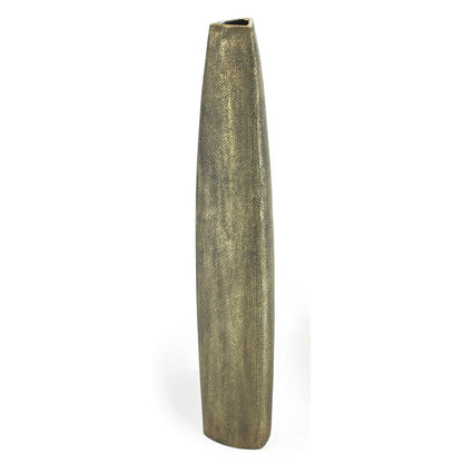 47" Gold Tapered Ceramic Floor Vase HomeRoots