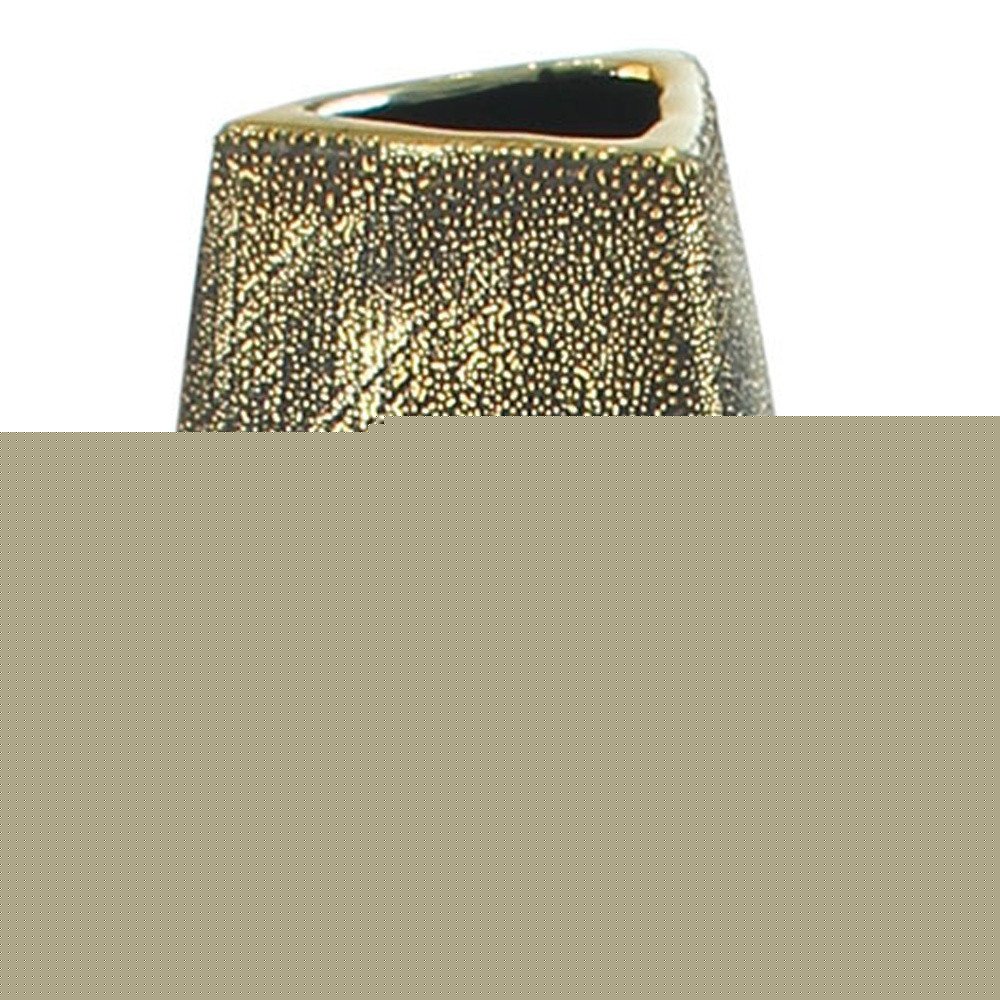 47" Gold Tapered Ceramic Floor Vase HomeRoots