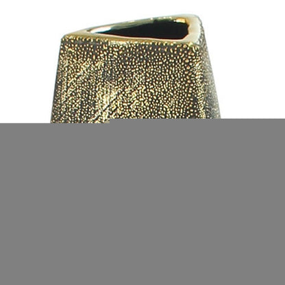 47" Gold Tapered Ceramic Floor Vase HomeRoots