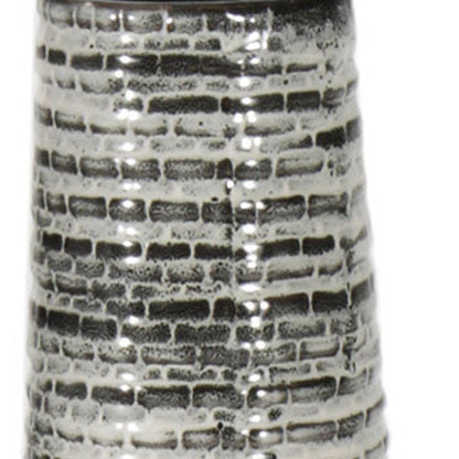 47" Black And Gray Ombre Tapered Ceramic Floor Vase HomeRoots