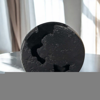 8" Black Hammered Round Aluminum Table Vase HomeRoots