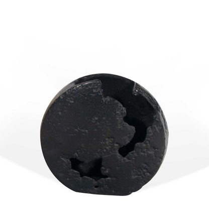 8" Black Hammered Round Aluminum Table Vase HomeRoots