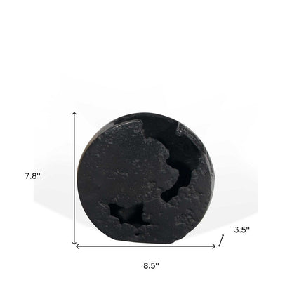 8" Black Hammered Round Aluminum Table Vase HomeRoots